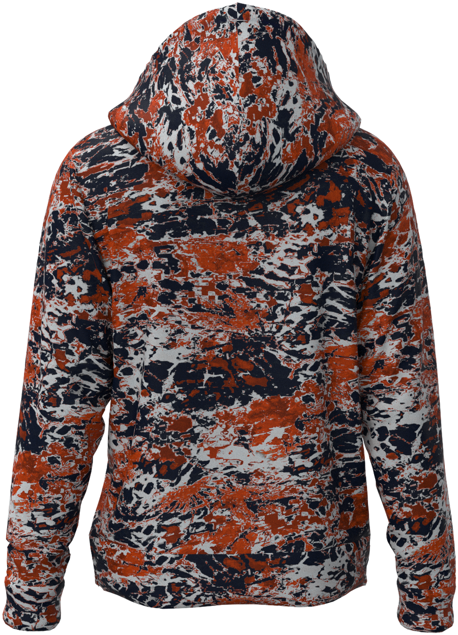 CHI Neo Tie Dye Orange Navy Hoodie