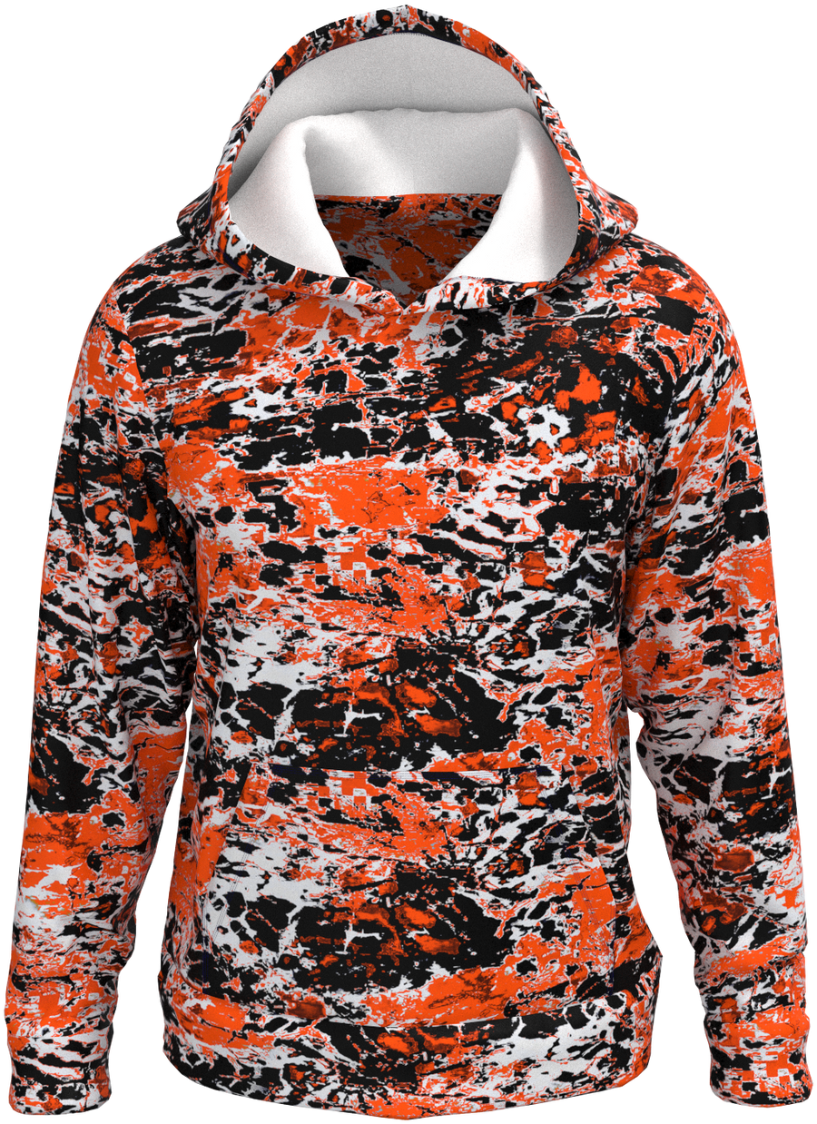 CIN Neo Tie Dye Orange Black Hoodie