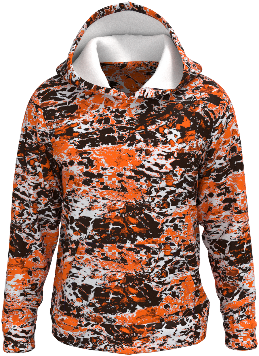 CLE Neo Tie Dye Orange Brown Hoodie