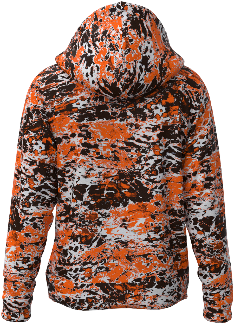 CLE Neo Tie Dye Orange Brown Hoodie