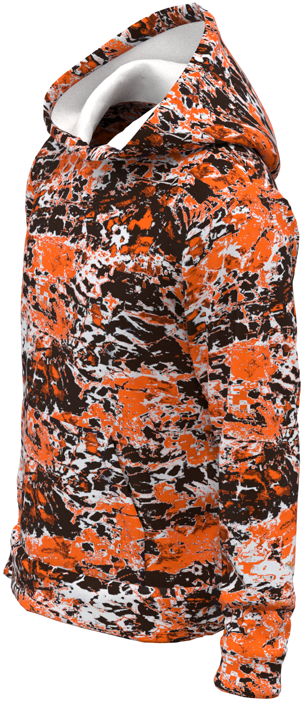 CLE Neo Tie Dye Orange Brown Hoodie