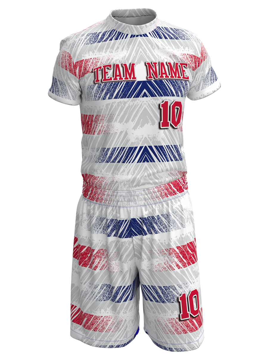 Tire Tracks Red Blue Soccer Jersey