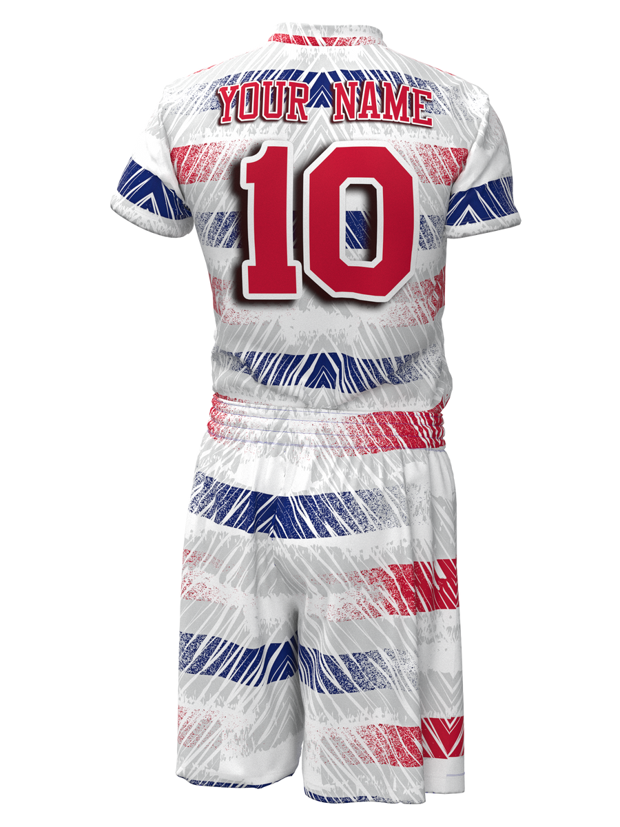 Tire Tracks Red Blue Soccer Jersey