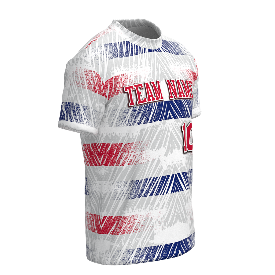 Tire Tracks Red Blue Soccer Jersey