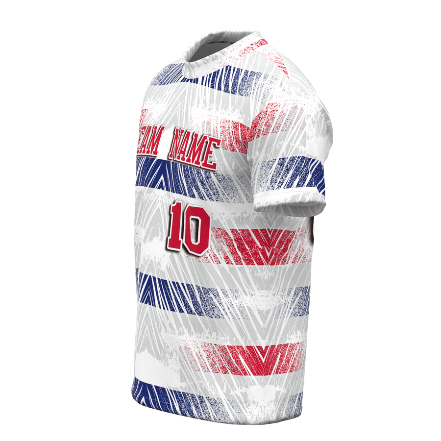 Tire Tracks Red Blue Soccer Jersey